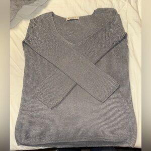 M Beulah Grey and silver sparkle knitted sweater
